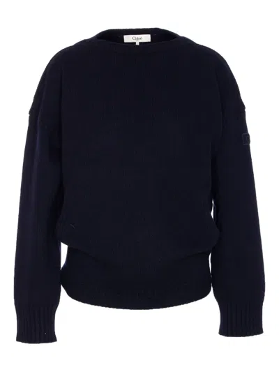 Chloé Crew-neck Patch-logo Sweater