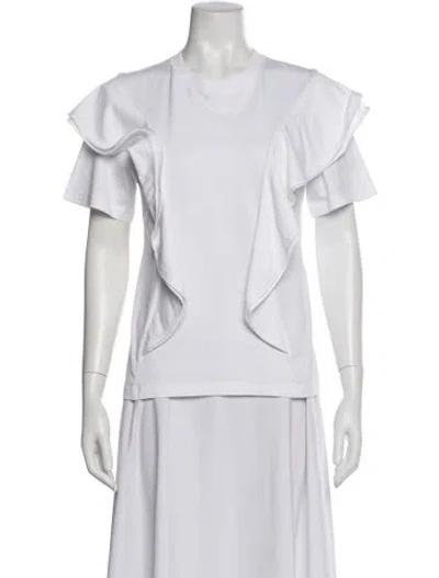 Pre-owned Chloé Crew Neck Short Sleeve T-shirt In White
