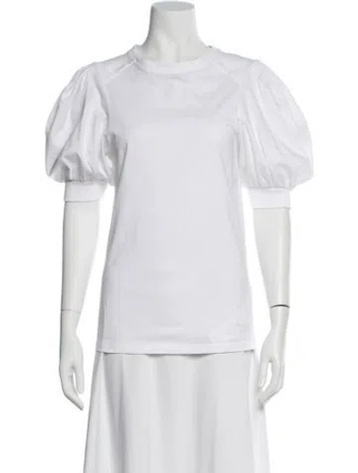 Pre-owned Chloé Crew Neck Short Sleeve T-shirt In White