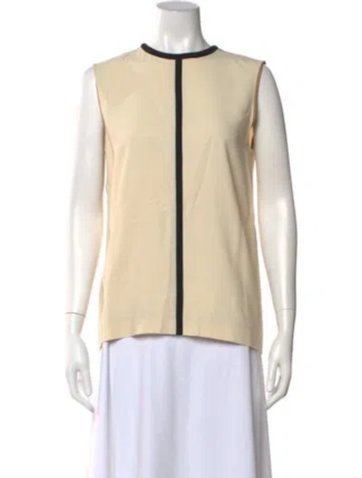 Pre-owned Chloé Crew Neck Sleeveless Top In Neutral