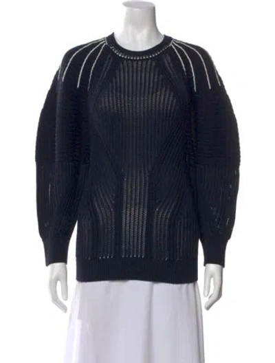 Pre-owned Chloé Crew Neck Sweater In Blue