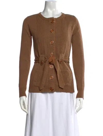 Pre-owned Chloé Crew Neck Sweater In Brown