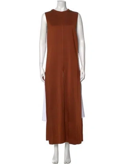 Pre-owned Chloé Crew Neck Sweater In Brown