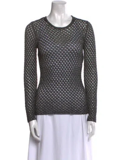 Pre-owned Chloé Crew Neck Sweater In Gray