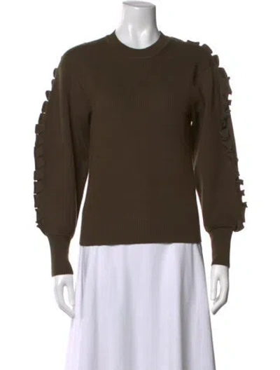 Pre-owned Chloé Crew Neck Sweater In Green