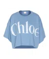 Chloé Oversize Signature Logo Crop Graphic T-shirt