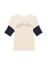 Chloé Logo Embroidered Heavy Cotton Wool T-shirt In White