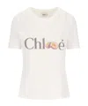 Chloé Baby Fit T-shirt In Cotton Jersey With Passion Fruit Print In White