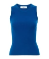 Chloé Crew-neck Tank Top In A Wool Knit In Blue