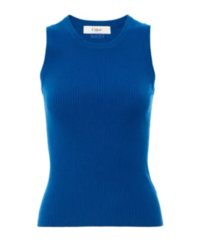 CHLOÉ CREW-NECK TANK TOP IN A WOOL KNIT