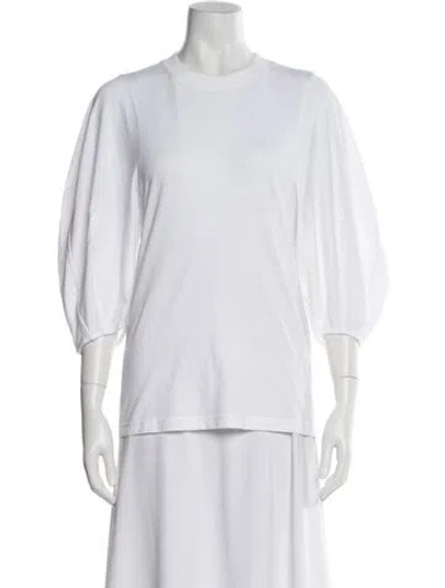 Pre-owned Chloé Crew Neck Three-quarter Sleeve T-shirt In Neutral