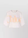 Chloé Women Cropped Boxy Logo T-shirt In White
