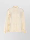 Chloé Silk Georgette And Lace Blouse In Neutral