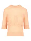 Chloé Wool And Silk Logo-applique Top