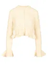 Chloé Pointelle Cardigan Sweaters And Cardigans White In Nude