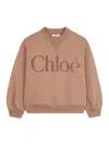 Chloé Logo-print Sweatshirt In Brown