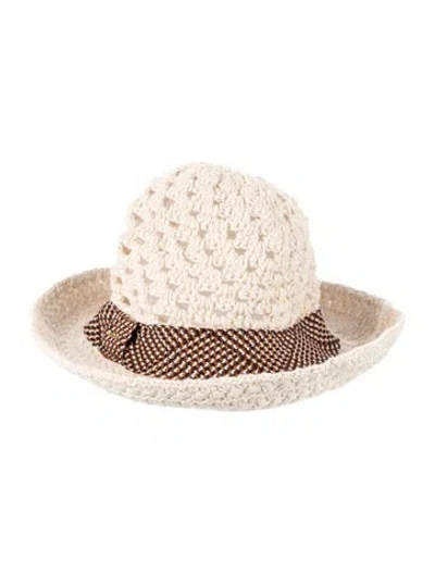Pre-owned Chloé Crochet Bucket Hat In Neutral