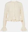 Chloé Latte-colored Crochet Cardigan In Blend In Neutral