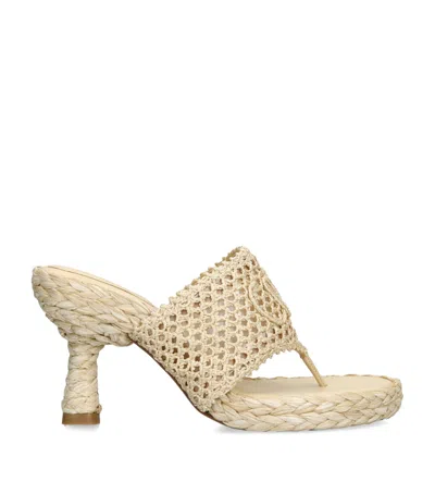 Chloé Crochet Isla Heeled Sandals 75 In Brown