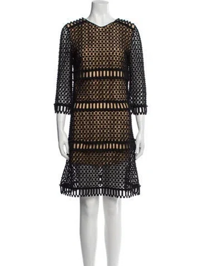 Pre-owned Chloé Crochet Knee-length Dress In Blue