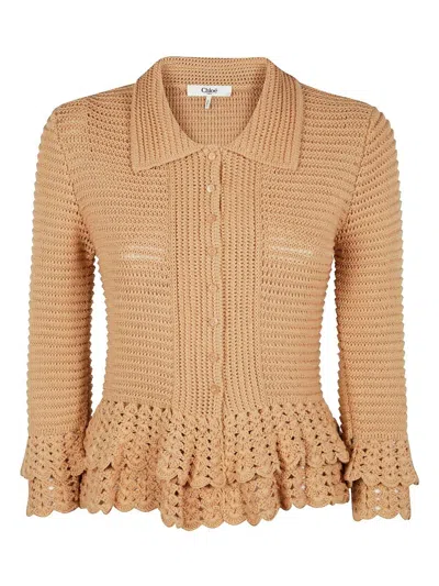 Chloé Crochet Knit Cardigan