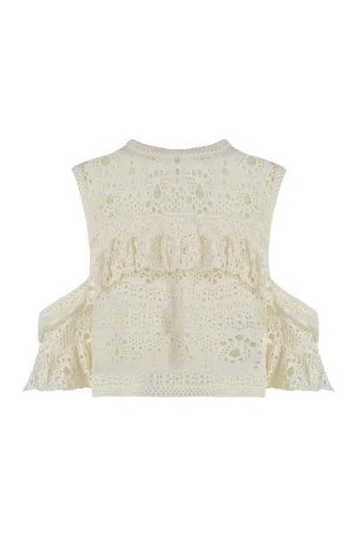 CHLOÉ CHLOÉ CROCHET KNIT TOP