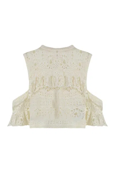 Chloé Crochet Knit Top