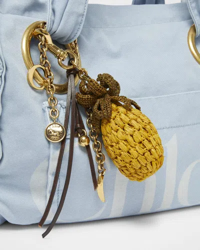 Chloé Crochet Pineapple Bag Charm In Multi