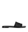 Chloé Crochet Soleil Slides In Black