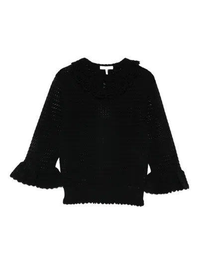 Chloé Crochet Top In Black