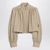 Chloé Cropped Beige Cotton Gabardine Jacket