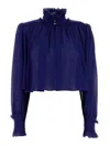 Chloé Cropped Blouse In Blue