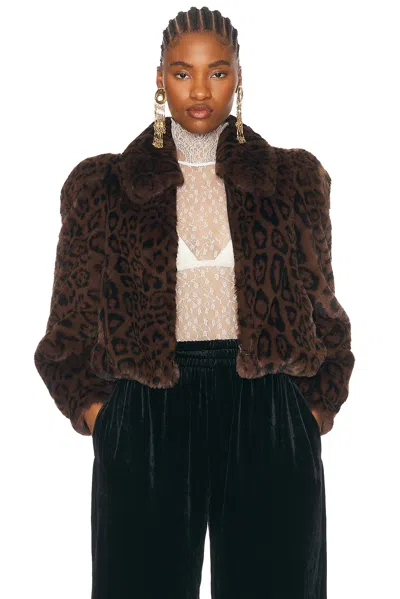 Chloé Cropped Bomber Jacket In Animal Print
