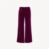 Chloé Velvet Flared Pants In Purple