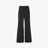 Chloé Pantalon Évasé En Laine Stretch Femme Noir Taille 34 95% Laine Vierge, 5% Élasthanne In Black