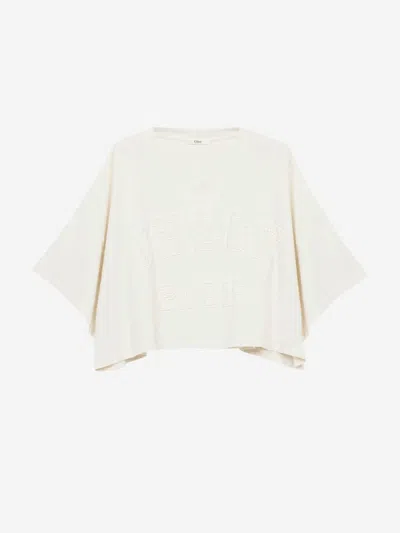 CHLOÉ CHLOÉ CROPPED COTTON T-SHIRT