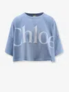 Chloé Oversize Signature Logo Crop Graphic T-shirt