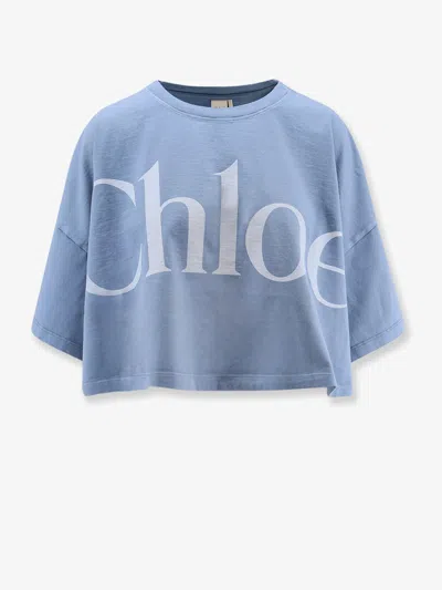 CHLOÉ CROPPED COTTON T-SHIRT