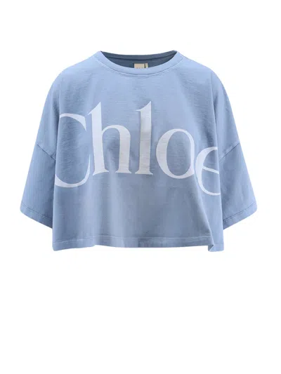 CHLOÉ CROPPED COTTON T-SHIRT