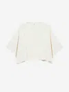 Chloé Biologic Cotton T-shirt With Frontal Logo Patch In Beige