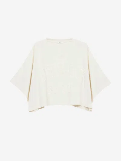 CHLOÉ CHLOÉ CROPPED COTTON T-SHIRT