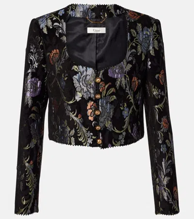 CHLOÉ CHLOÉ CROPPED EMBROIDERED JACKET