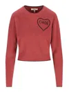 Chloé Short And Fitting Pullover With Wool Logo In Black