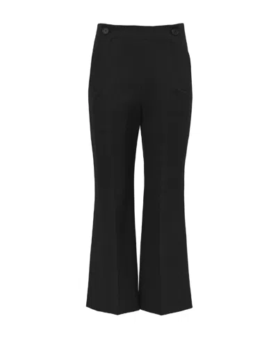 Chloé Cropped Flared Trousers In Black