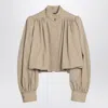 Chloé Cropped Beige Cotton Gabardine Jacket