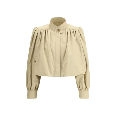 Chloé Women Cropped Jacket In Neutral