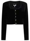 Chloé Cropped Jacket With Buttons In Black
