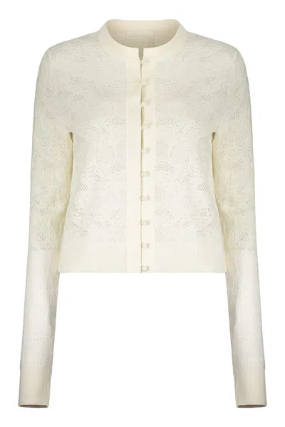 Chloé Cropped-length Knitted Cardigan In Multi