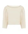 Chloé Woman Top Beige Size 8 Linen In White