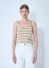 Chloé Cropped Logo Tank Top In Neutral